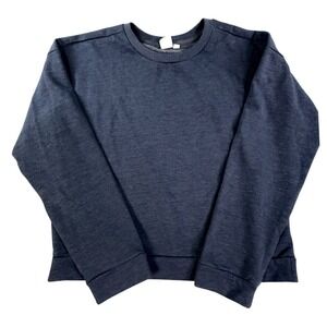 Lagaci Crop Sweatshirt Blue Womens Size Large Pullover Cozy L